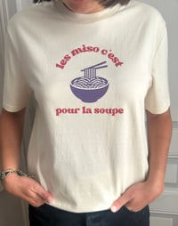 Image 1 of TEE-SHIRT brut naturel "LES MISO C'EST POUR LA SOUPE"