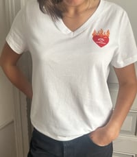 Image 2 of TEE-SHIRT blanc "BURN THE PATRIARCHY"