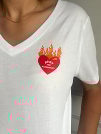 Image 3 of TEE-SHIRT blanc "BURN THE PATRIARCHY"
