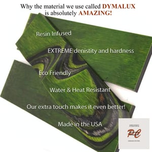 Image of Wooden Multi-Purpose Vase, Decorative Wood Candle Holder, Emerald Green Dymalux Kitchen Utensil