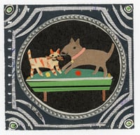 Cat And Dog Billiards........original artwork