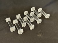 Image 12 of Lot de 8 anciens porte-couteaux Art Déco en verre taillé ou cristal moulé des années 30 - 40 - 