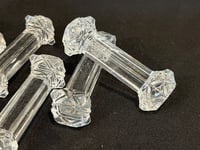 Image 8 of Lot de 8 anciens porte-couteaux Art Déco en verre taillé ou cristal moulé des années 30 - 40 - 