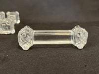 Image 9 of Lot de 8 anciens porte-couteaux Art Déco en verre taillé ou cristal moulé des années 30 - 40 - 