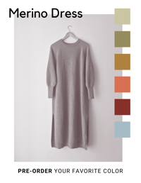 Image 1 of PRE ORDER_ NATURALLY DYED MERINO DRESS _ 6 COLORS AVAILABLE