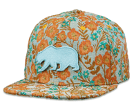 Image 1 of GRASSROOTS REMOVABLE BEAR PATCH FLORAL CARPET FITTED HAT 