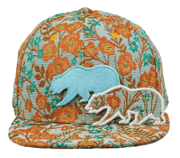 Image 6 of GRASSROOTS REMOVABLE BEAR PATCH FLORAL CARPET FITTED HAT 