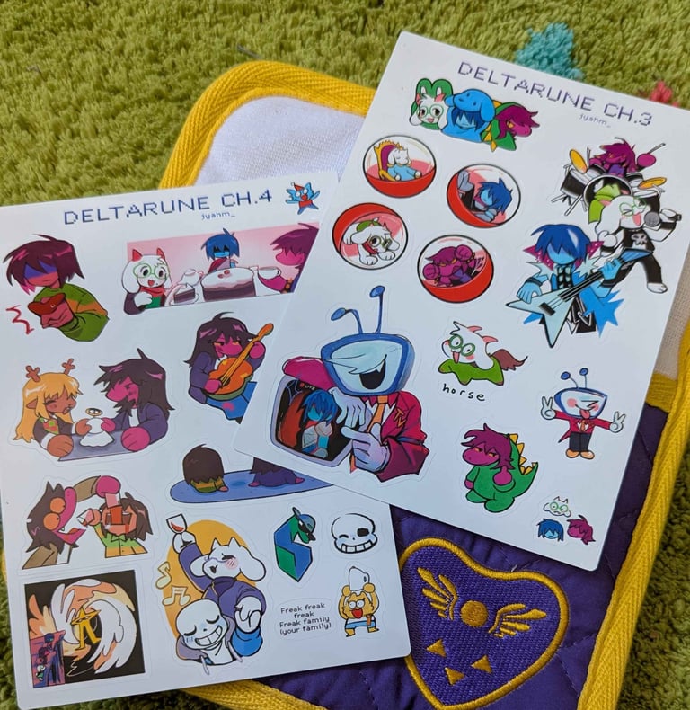 Deltarune 3+4 Sticker Sheet