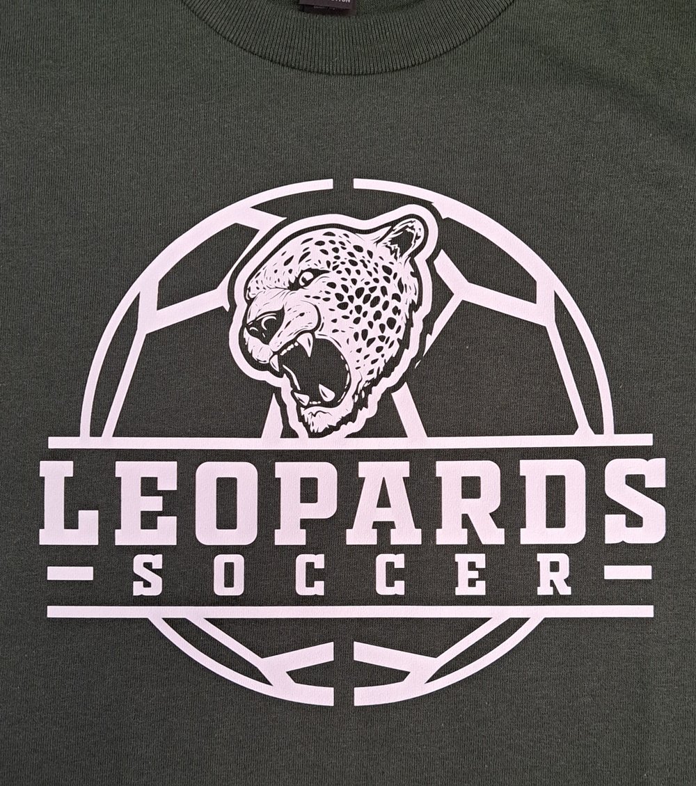 Belle Vernon Ahletics-Leopard Head Soccer-T-Shirt
