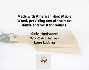 Image of Hardwood Maple Cutting Charcuterie Board, Solid Maple Wood Cheese or Bread Board