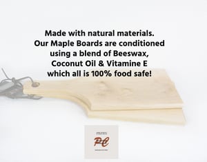 Image of Small Wooden Maple Cutting Board, Cheese Board or Charcuterie Board, Hardwood Cutting Board