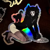 Image 3 of Black cat sticker pack