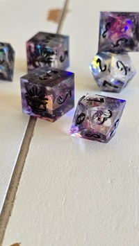 Image 2 of Storms and Shadows - 8 piece Fourth Wing inspired dice set