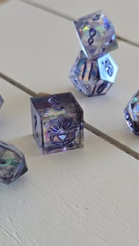 Image 5 of Storms and Shadows - 8 piece Fourth Wing inspired dice set