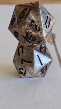 Image 2 of Molten metal oversized d20s 