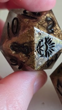 Image 4 of Molten metal oversized d20s 
