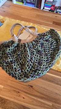 Image 2 of Foliage - large crochet mesh market bag 