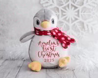 Personalised Penguin Plush – Baby’s First Christmas Keepsake 2025