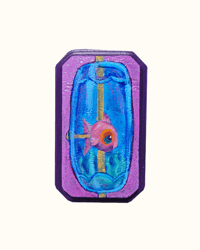 Image 1 of Little Lovin' Pet Playhouse Fish in Tank Painting 