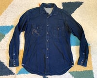 Image 1 of 45 rpm indigo dyed denim shirt, made in Japan, size 5 (fits L)