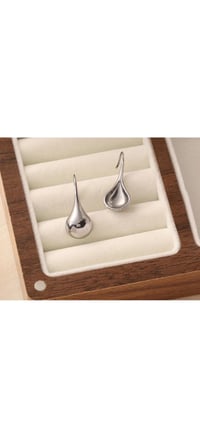 EARRING TEARDROP SILVER PLATED