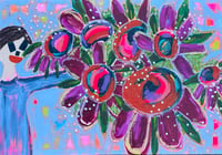 Image 4 of Floral Acts  - framed 