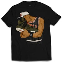 Image 1 of Woven Drip Undftd 4 Championship Tee – Black