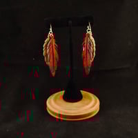 Image 2 of Red & Tan Feather & Friend