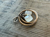 Image 10 of Moonstone and solid brass earrings / n1