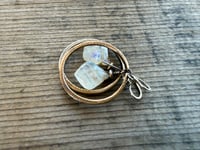 Image 11 of Moonstone and solid brass earrings / n1