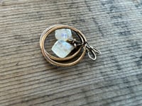 Image 15 of Moonstone and solid brass earrings / n1