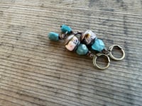 Image 3 of Ancient Roman glass, Apatite and Lampwork earrings/ n.37