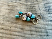 Image 5 of Ancient Roman glass, Apatite and Lampwork earrings/ n.37