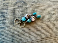 Image 10 of Ancient Roman glass, Apatite and Lampwork earrings/ n.37