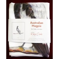 Image 3 of "Morning Songster" - Australian Magpie Tea Towel