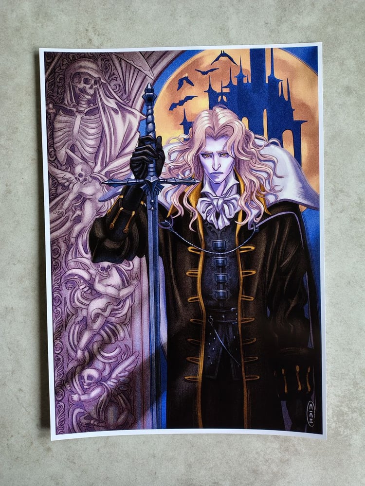 Image of Alucard A4 art print