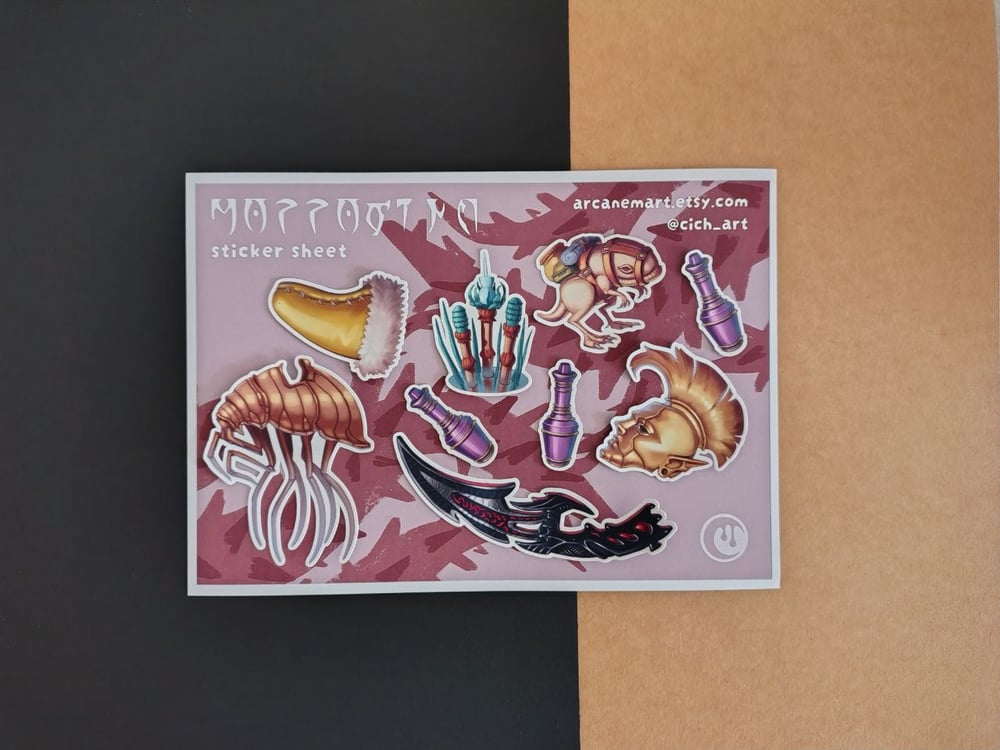 Image of A5 mutserra sticker sheet
