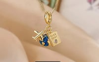 Image 2 of TRAVEL CHARM- GOLD PLATED