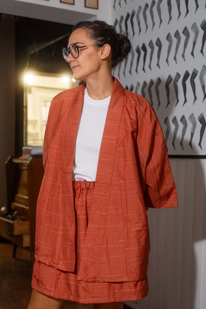 Image of Completo Kimono arancio