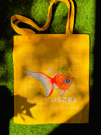 Image 1 of STRAWBERRY FISH TOTE BAG