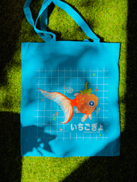 Image 3 of STRAWBERRY FISH TOTE BAG