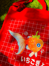 Image 4 of STRAWBERRY FISH TOTE BAG