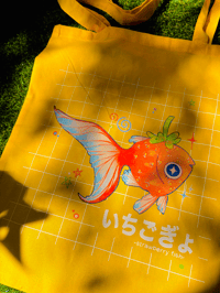 Image 5 of STRAWBERRY FISH TOTE BAG
