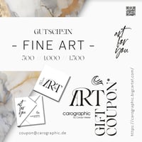 Wertgutschein Kunst (500 / 1.000 / 1.500 €) – Auftragsmalerei & Originale | carographic