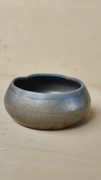 Image 1 of **Flower-Shaped Bowl - Light Blue Speckled - soft, sky-like beauty **