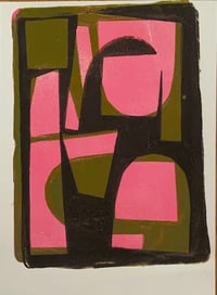 Image 1 of Abstract pink / green 1. 