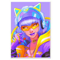 Thunder Kitty Wattson Art Print