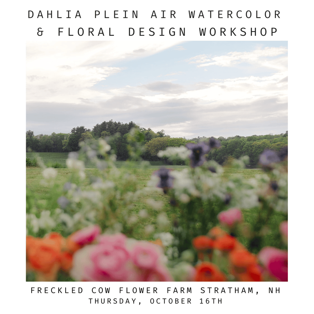 Image of Dahlia Plein Air Watercolor & Floral Design Workshop (Stratham, NH)