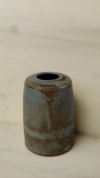 Image 3 of **Moss Forest Cylindrical Vessel - Scratched Texture**