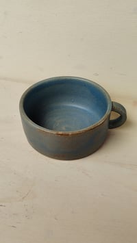 Image 1 of Dark Blue Speckled Coffee Cup - Wide & Wonderful